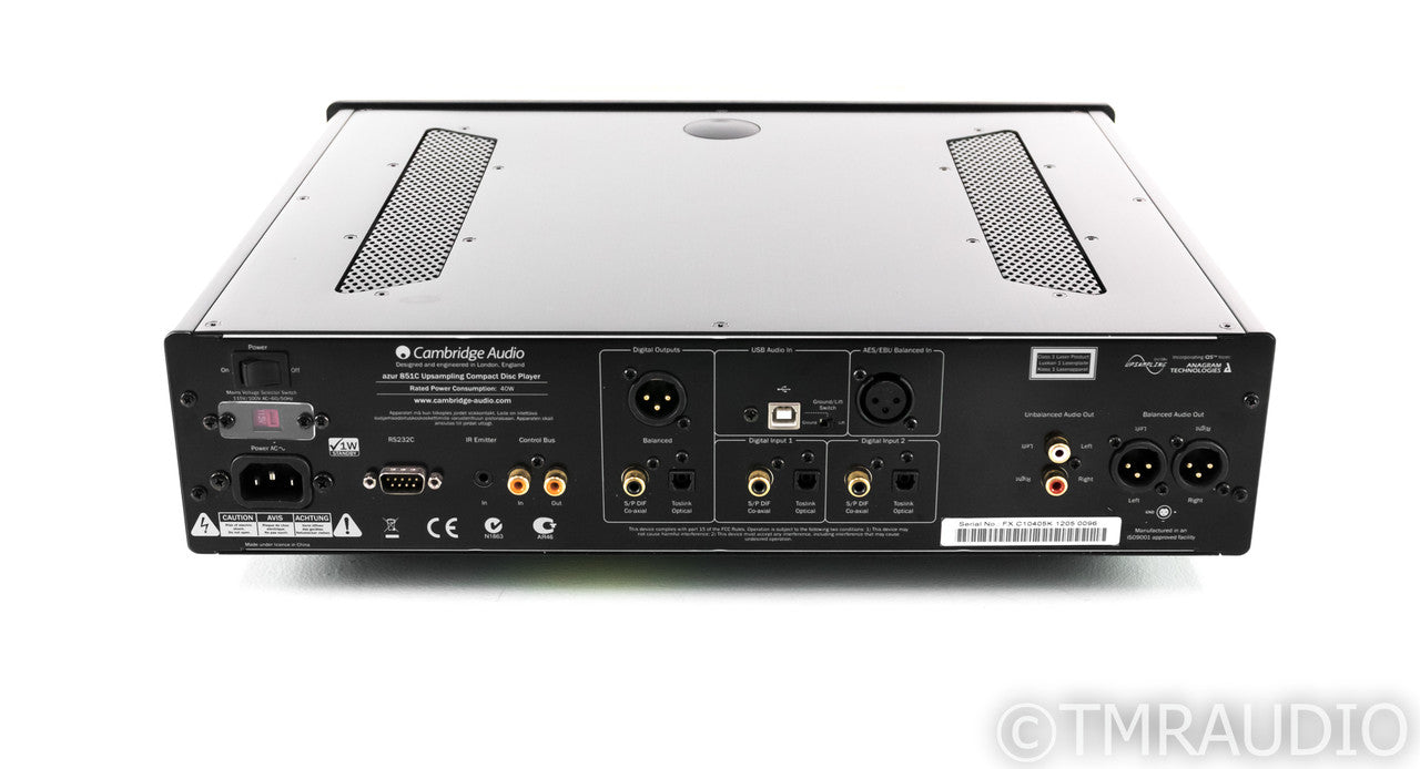 Cambridge Azur 851C CD Player / DAC; D/A Converter; 851-C; Remote
