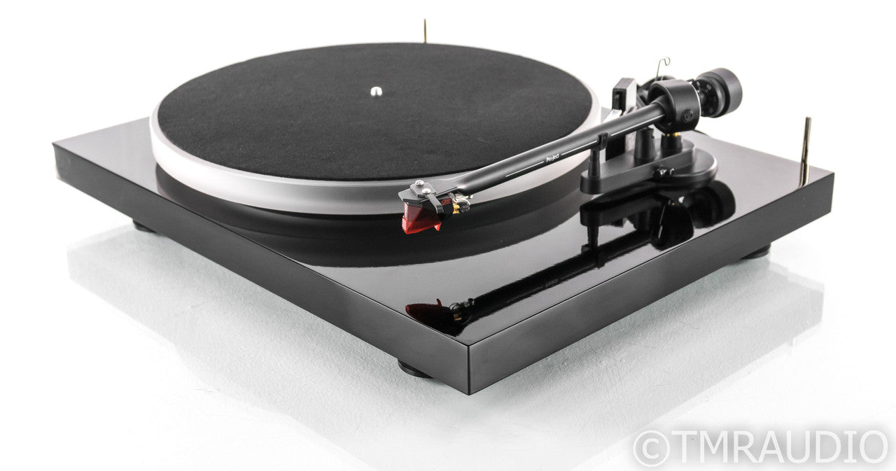 Pro-Ject Debut III Turntable; Piano Black; Ortofon 2M Red; Acryl-It Platter