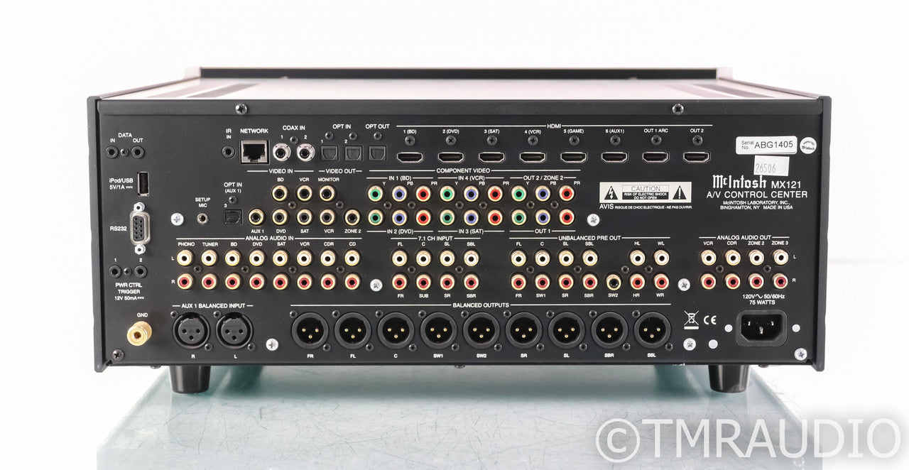McIntosh MX121 7.1 Channel Home Theater Processor; MX-121; MM Phono (One Bad HDMI out); MX-121; MM Phono (One Bad HDMI out)