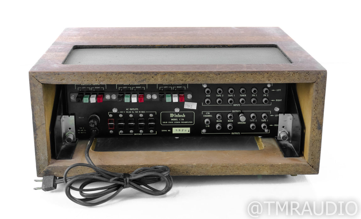 McIntosh C26 Vintage Stereo Preamplifier w/ Walnut Case