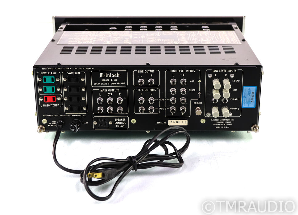 McIntosh C28 Vintage Stereo Preamplifier; C-28; MM Phono