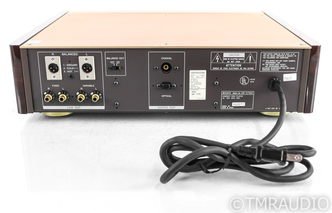 Sony X779ES CD Player; Remote; AS-IS (Won't Read CDs)