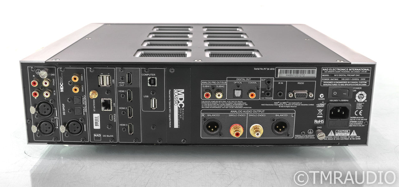 NAD M12 Preamplifier / DAC; M-12; D/A Converter; MM Phono; Remote; Upgrades