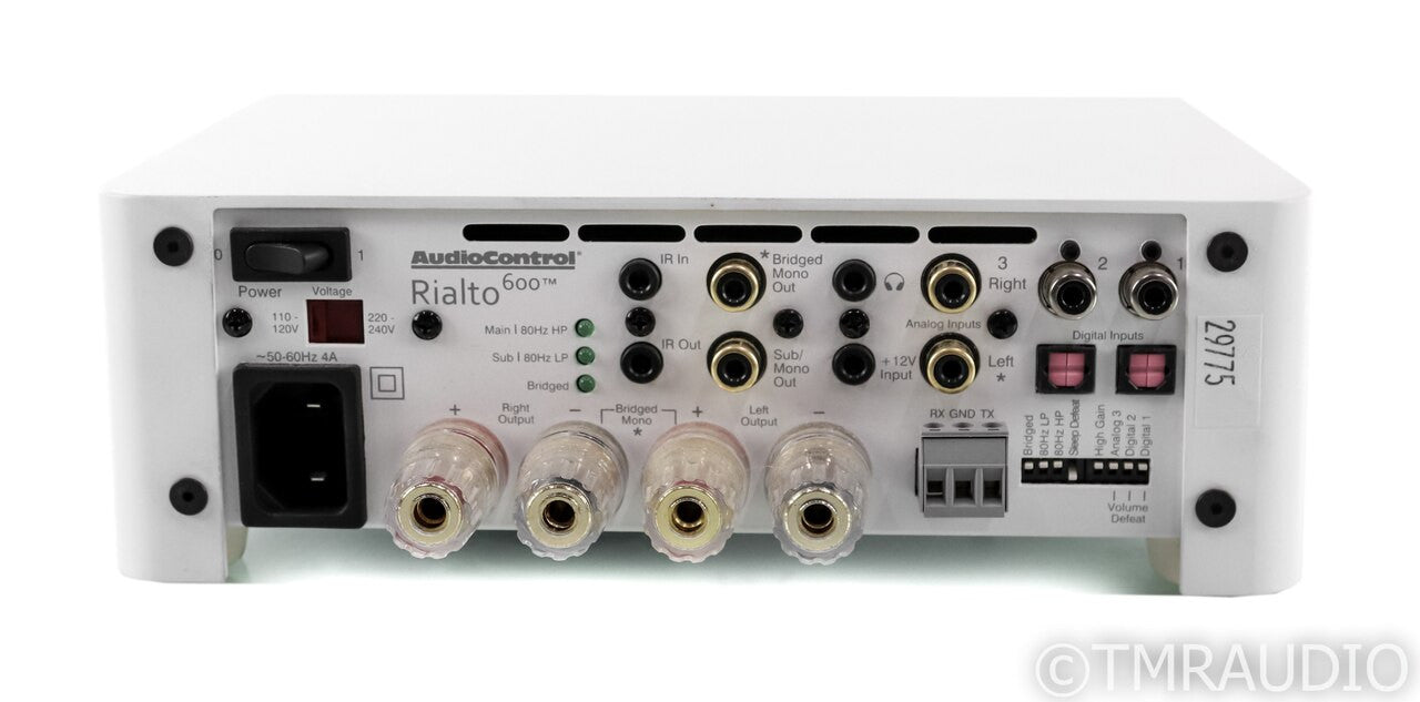 AudioControl Rialto 600 Stereo Integrated Amplifier; White; Remote