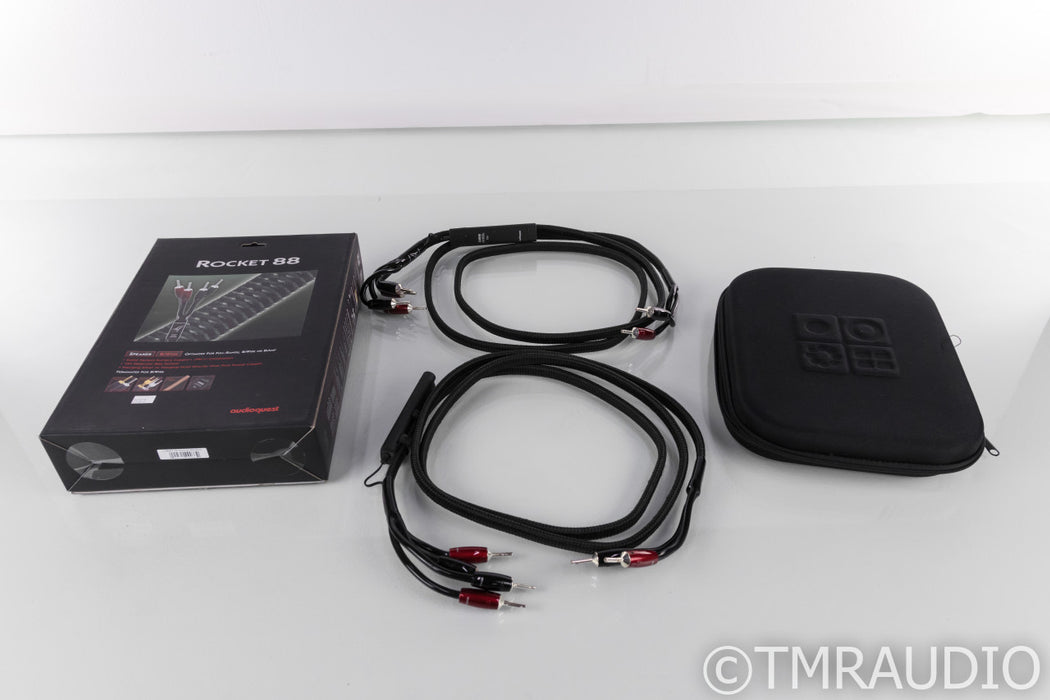 Audioquest Rocket 88 Silver Plated Bi-Wire Speaker Cables; 8ft Pair; 72v DBS