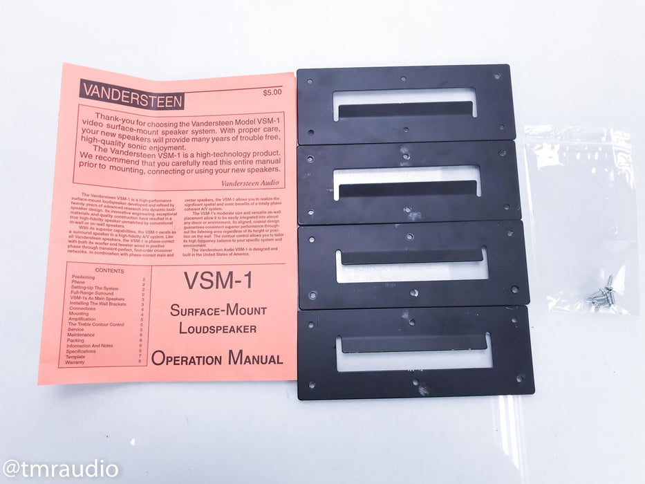 Vandersteen VSM-1 On-Wall Surround Speakers; Oak / Beige Pair