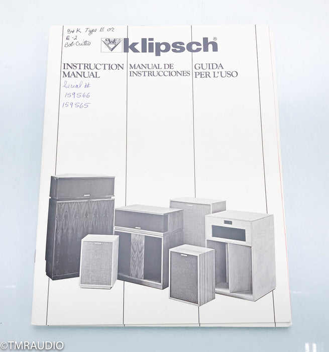 Klipsch Heresy Vintage Speakers
