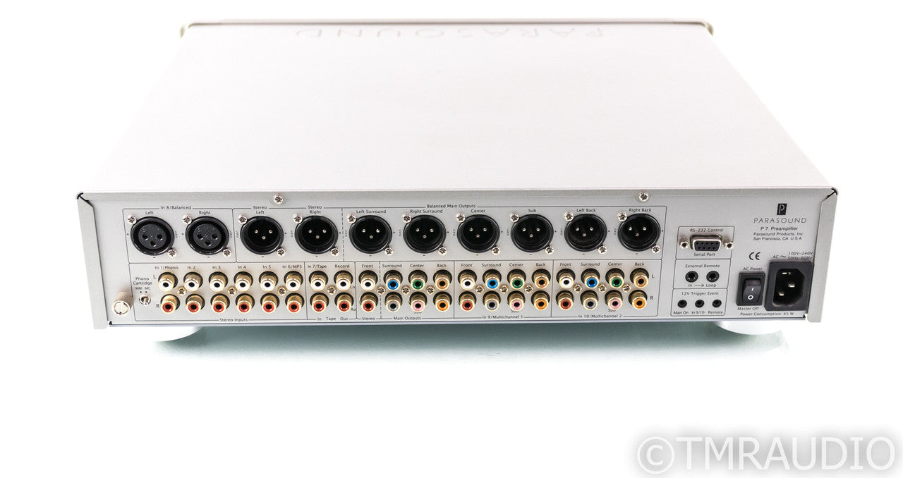 Parasound Halo P7 7.1 Channel Preamplifier; P-7; MM/MC Phono; Remote