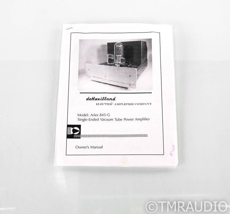 deHavilland Aries 845-G Mono Tube SET Power Amplifier
