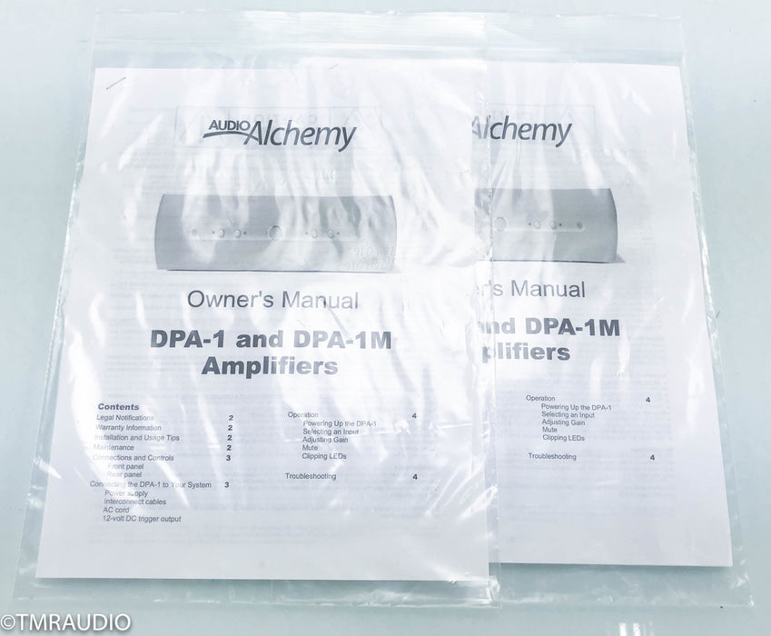 Audio Alchemy DPA-1M Monoblock Amplifier