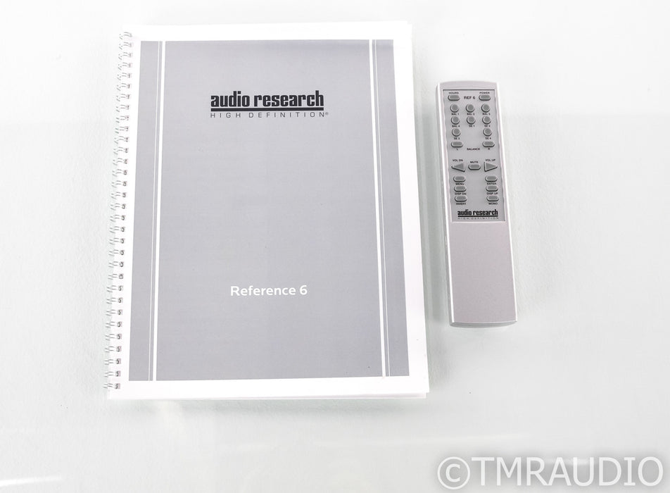 Audio Research Reference 6 Stereo Tube Preamplifier; REF6; Black; Remote