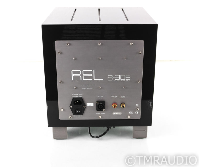 REL R-305 10" Powered Subwoofer; Piano Black; R305