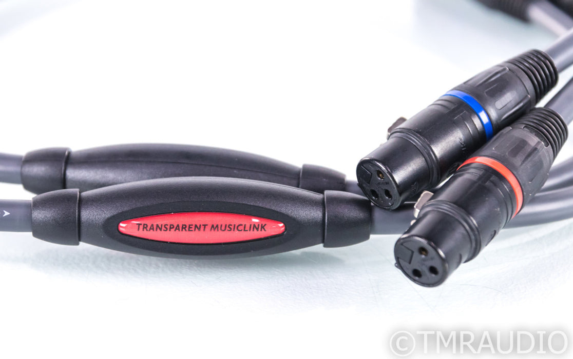 Transparent Audio Balanced MusicLink XLR Cables; 1m Pair Interconnects