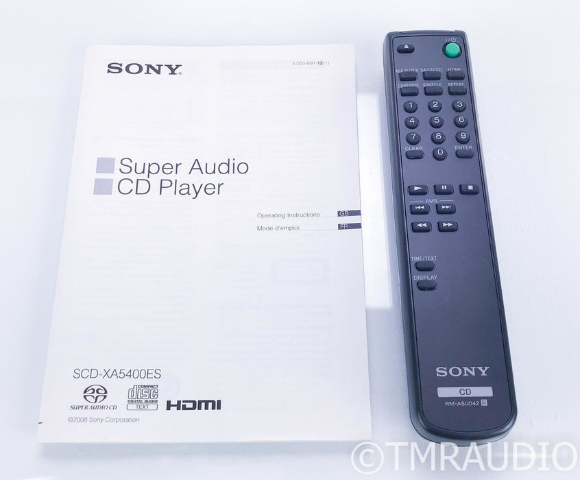 Sony SCD-XA5400ES SACD / CD Player; SCDXA5400ES; Remote