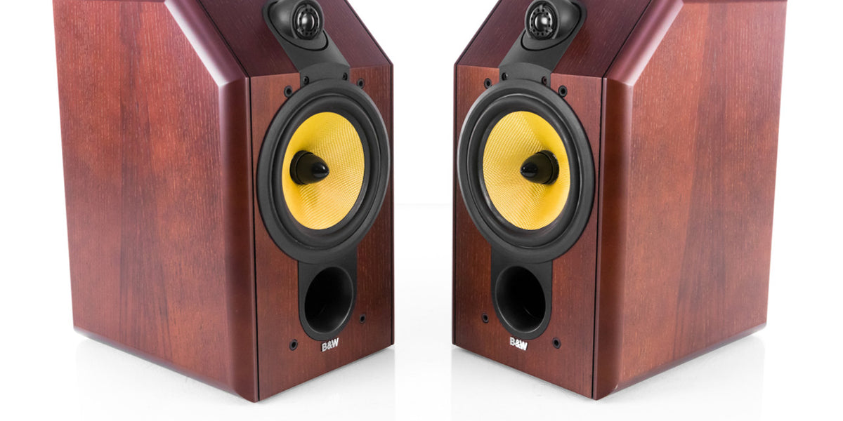 B&W CDM1SE Bookshelf Speakers; Red Ash Pair; CDM-1SE — The Music Room