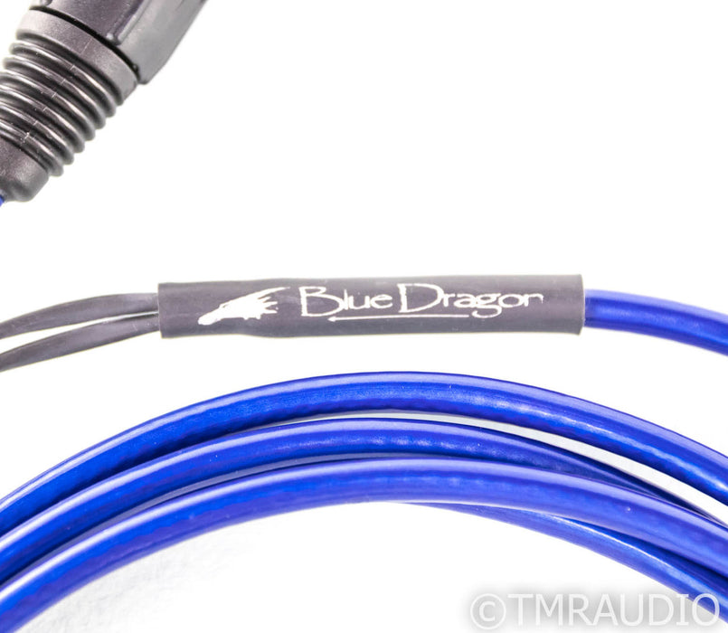 Moon Audio Blue Dragon Balanced Headphone Cable; 10ft; 4-Pin Mini XLR