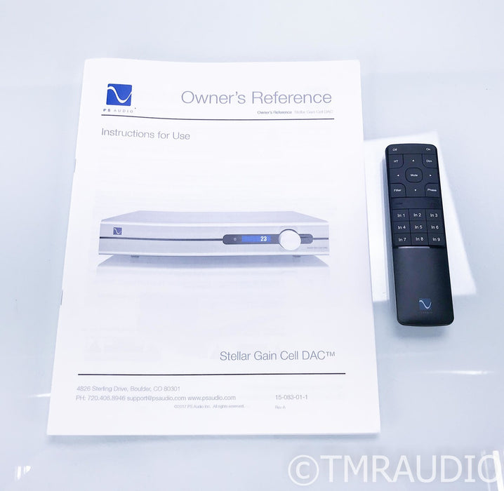 PS Audio Stellar Gain Cell DAC / Preamplifier; D/A Converter; Remote; Warranty