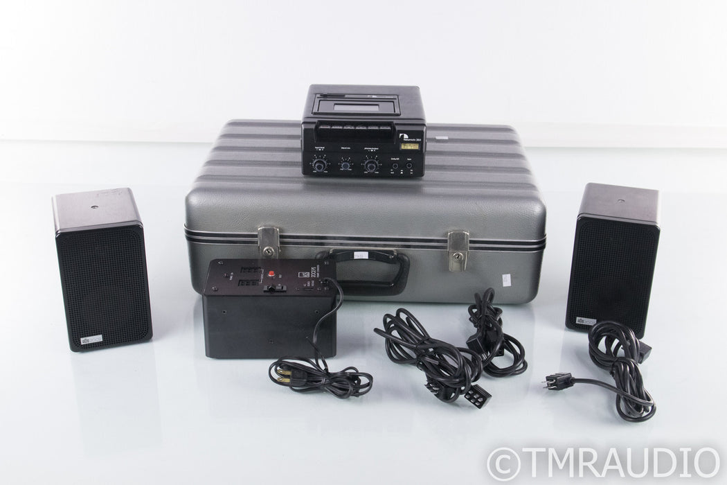 Nakamichi 350 Portable Cassette Recorder; ADS 2002 Power Converter / Speakers