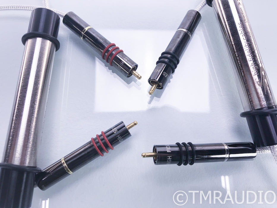 High Fidelity Cables CT-1 Ultimate RCA Cables; 1m Pair Interconnects