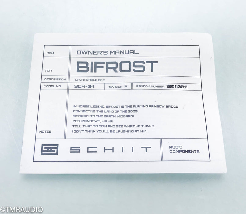 Schiit Bifrost Multibit DAC; D/A Converter