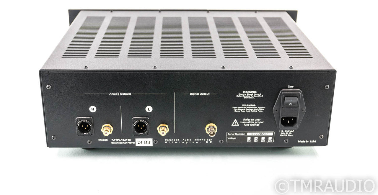 BAT VK-D5SE SuperPak Tube CD Player; VKD5SE; 24-Bit; Remote