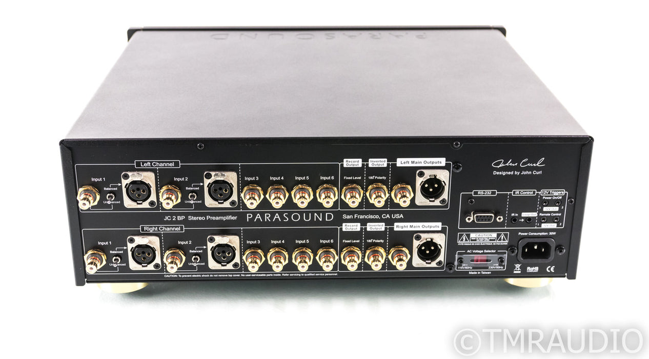 Parasound JC2 BP Stereo Preamplifier; JC-2 BP; Black; Remote
