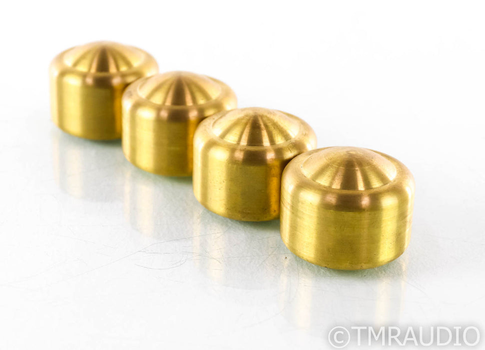 Mapleshade Thread-On Radiused Low Heavyfeet Brass Footers; Set of 4