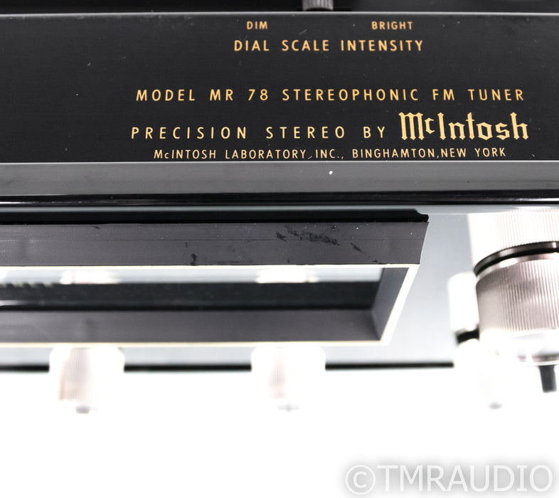 McIntosh MR78 Vintage FM Tuner; MR-78; Modafferi Modifications