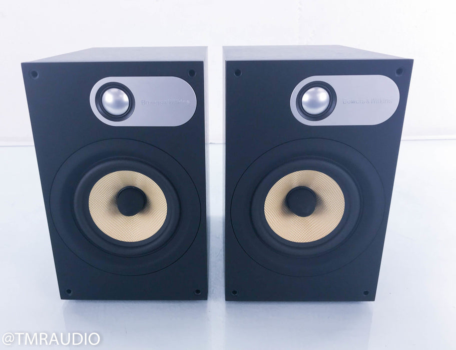 B&W 686 Bookshelf Speakers; Black Ash Pair