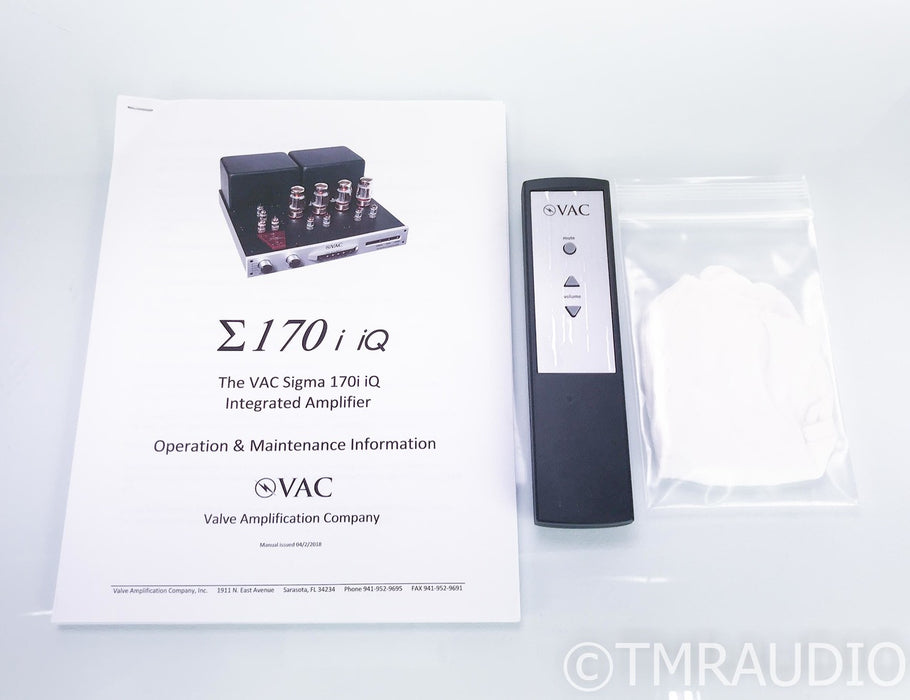 VAC Sigma 170i iQ Stereo Tube Integrated Amplifier; MM / MC Phono; Remote