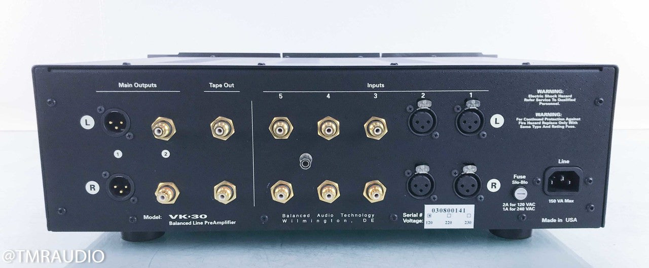 Balanced Audio Technology VK-30 Stereo Tube Preamplifier