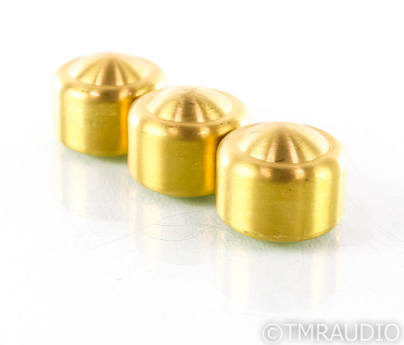 Mapleshade Threaded Low Radiused Heavyfeet Brass Footers; Set of 3 Feet