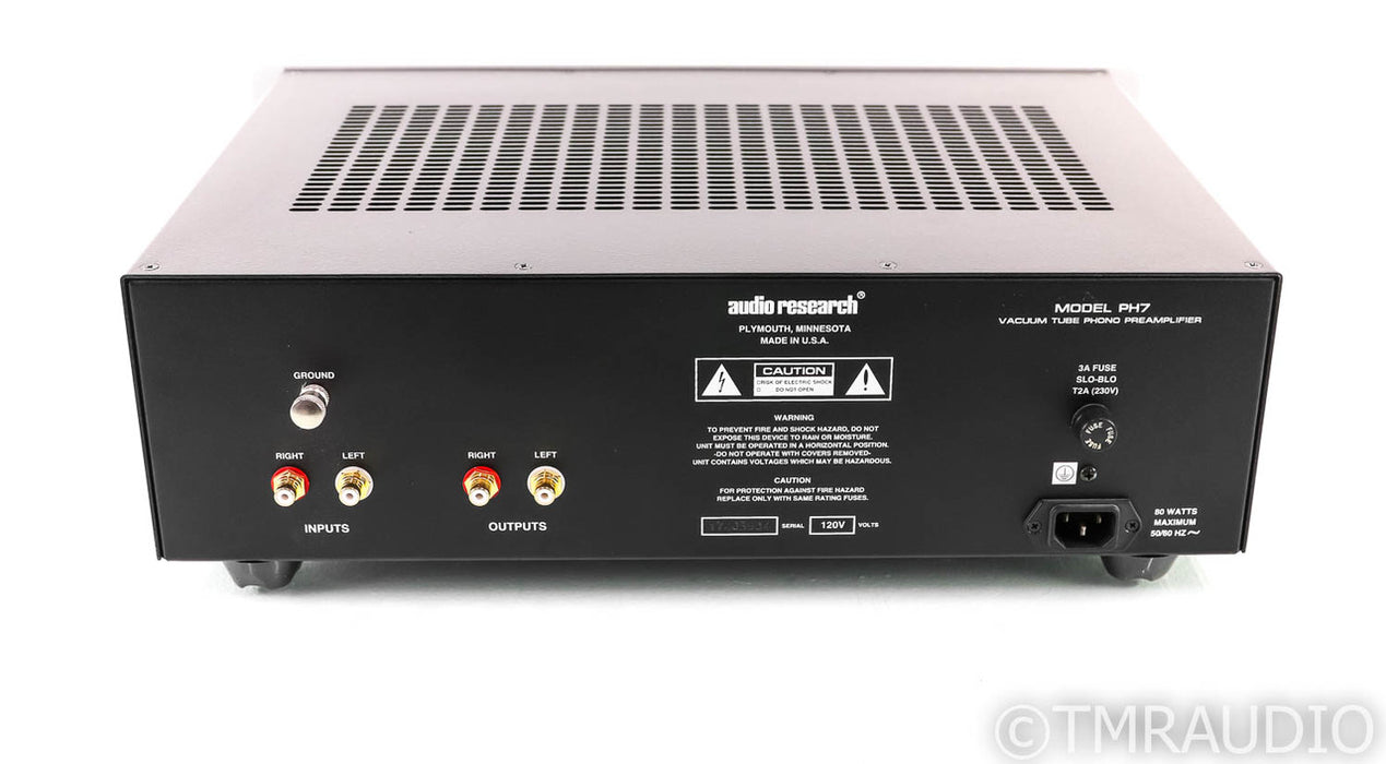 Audio Research PH7 Tube Phono Preamplifier; PH-7; MM / MC Phono; Remote