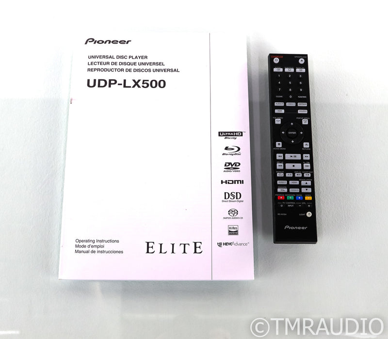 Pioneer Elite UDP-LX500 Universal Blu-Ray / SACD Player; UDPLX500; Remote