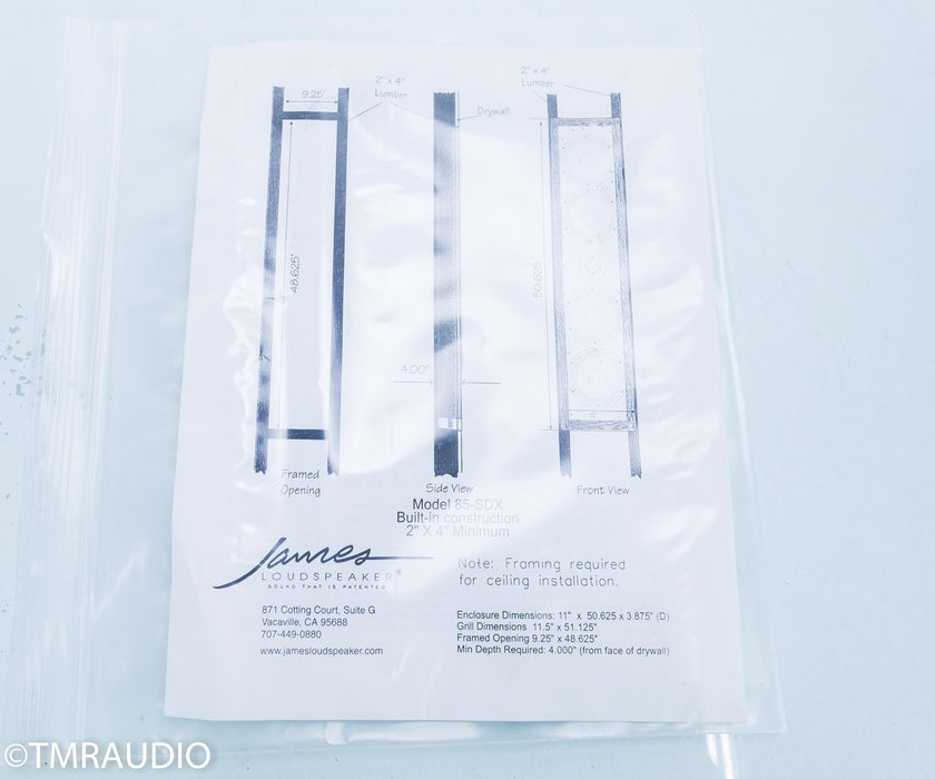 James Loudspeaker 7 Channel In-Wall Speaker System