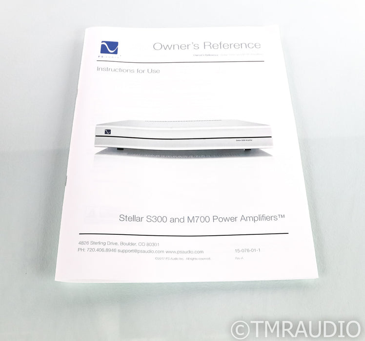 PS Audio Stellar S300 Stereo Power Amplifier; S-300 (Used)