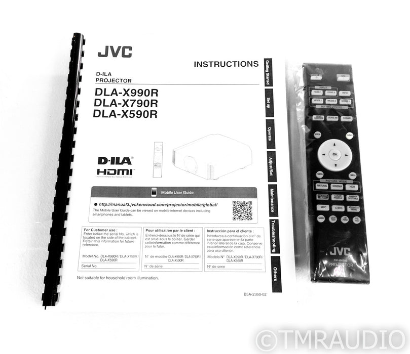 JVC DLA-X990 E-Shift D-ILA Home Theater Projector; DLAX990; 3D Capable; 4K UHD