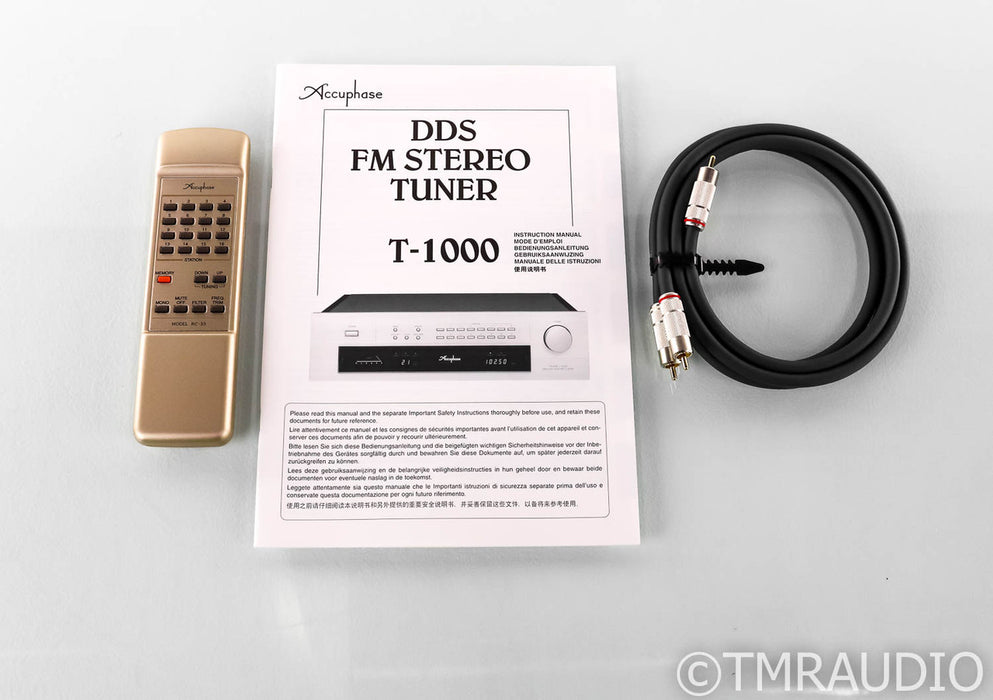 Accuphase Model T-1000 Digital FM Tuner; T1000; Remote