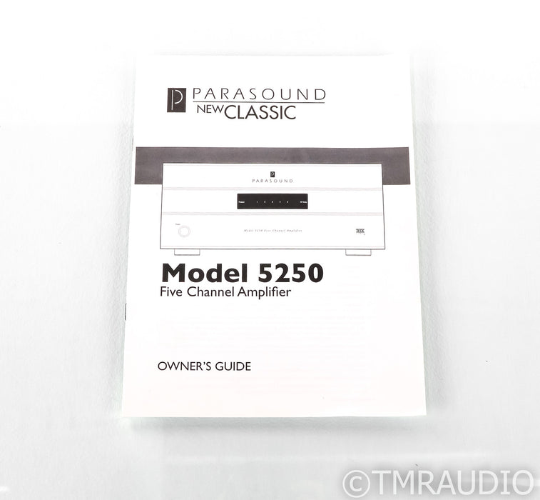 Parasound Model 5250 5 Channel Power Amplifier; AS-IS (Dead Channel / Distorts)