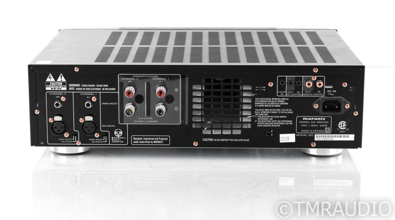 Marantz MM7025 Stereo Power Amplifier; MM-7025 (Damaged)