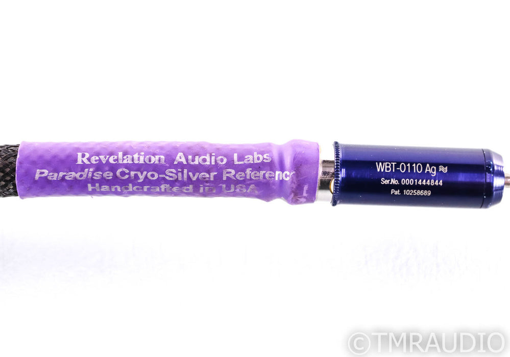 Revelation Audio Labs Paradise CrySilver Reference RCA Cables; 1m Pair Interconnects
