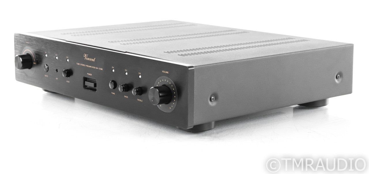 Vincent SA-31MK Stereo Tube Preamplifier; Hybrid; Line-Stage; Black; Remote