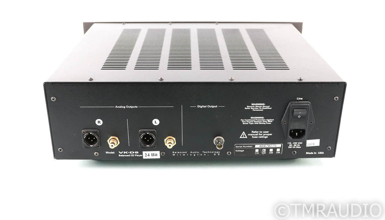 Balanced Audio Technology VK-D5SE Tube CD Player; VKD5SE; Remote