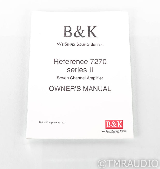B&K Components Reference 7270 Series II 7 Channel Power Amplifier; THX Ultra