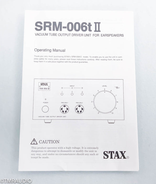 Stax SRM-006tII Electrostatic Tube Headphone Amplifier