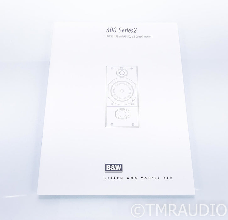 B&W DM601 S2 Bookshelf Speakers