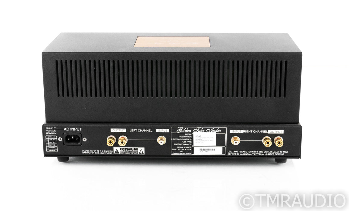 Golden Tube Audio SE-40 Stereo Tube Power Amplifier; SE40