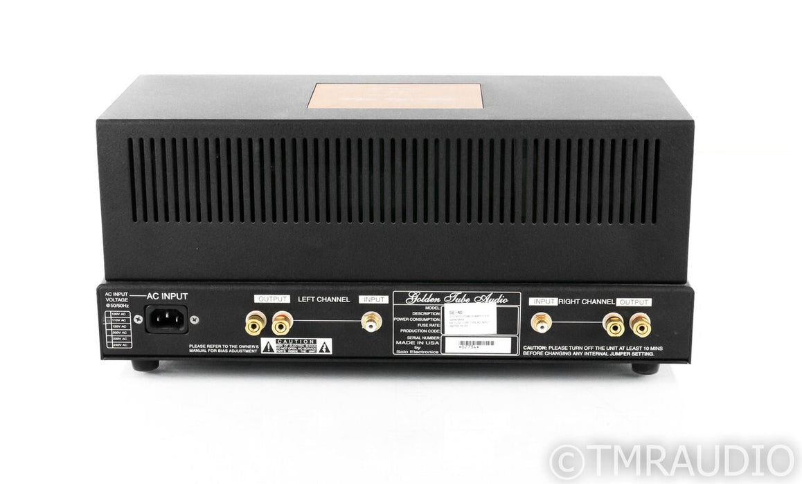 Golden Tube Audio SE-40 Stereo Tube Power Amplifier; SE40