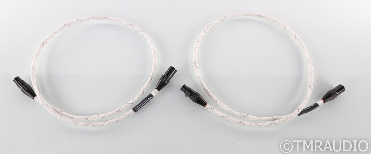 WyWires Platinum Series XLR Cables; 4ft Pair Balanced Interconnects