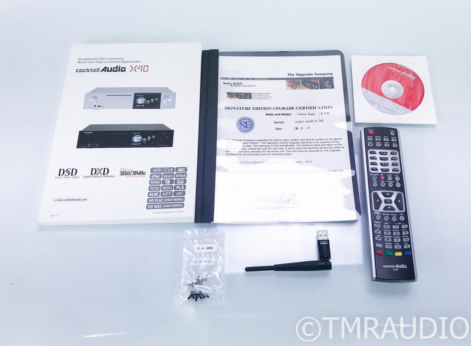 Cocktail Audio CA-X40 Signature Edition Network Server; CD Ripper; 2TB HDD; 240V